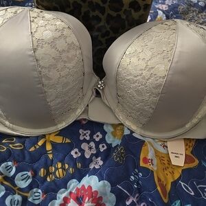 NWT Victoria's Secret Very Sexy Light Silver Push-Up Bra With Iridescent Lace